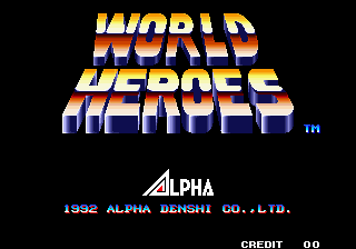 World Heroes (set 1) Title Screen